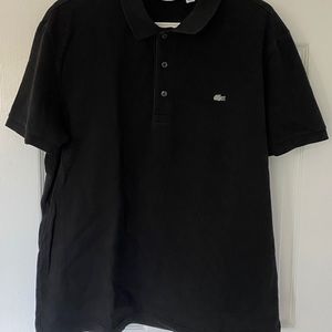 Lacoste XL(L) black polo with grey logo